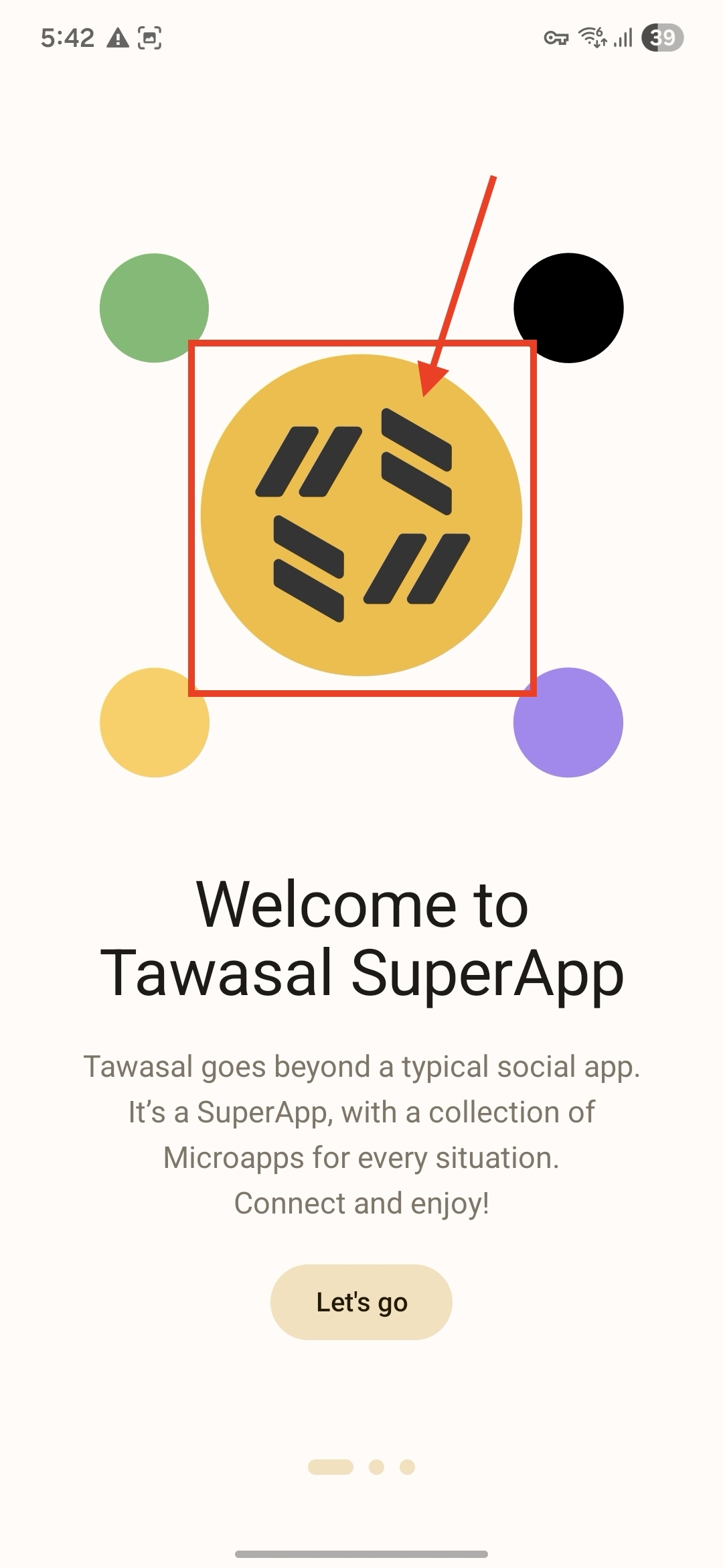 Android tap icon