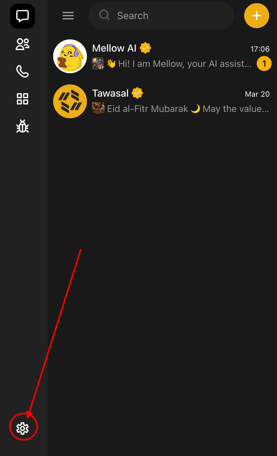 Open Settings